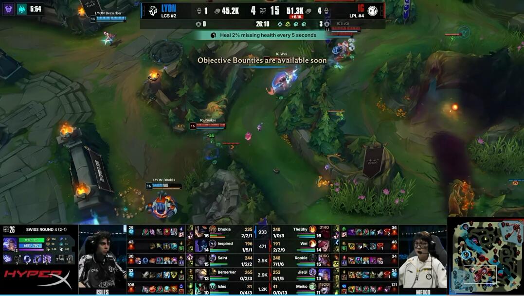 J9九游会 IG vs LYON 手感火热 IG能否继续强势